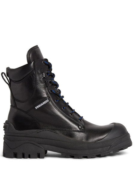  Dsquared2 Panelled-design Leather Boots - Black 