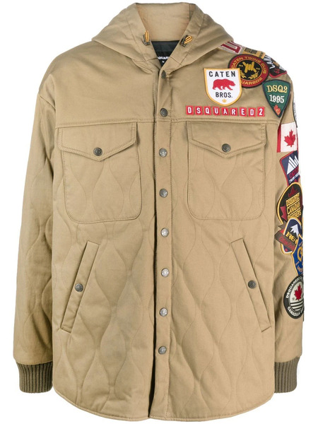  Dsquared2 Patch-detail Hooded Jacket - Brown 