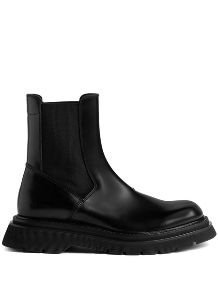  Dsquared2 Patent Leather Chelsea Boots - Black 
