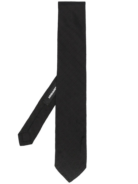  Dsquared2 Patterned Silk Tie - Black 