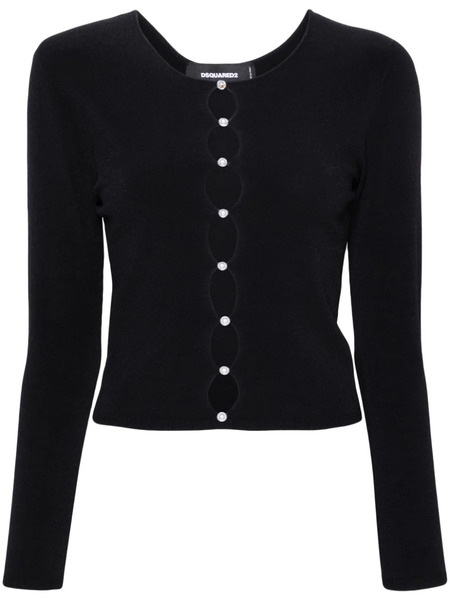  Dsquared2 Pearl-embellished Knit Top - Black 