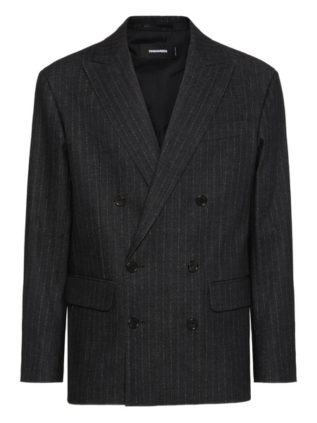  Dsquared2 Pinstriped Blazer - Black 