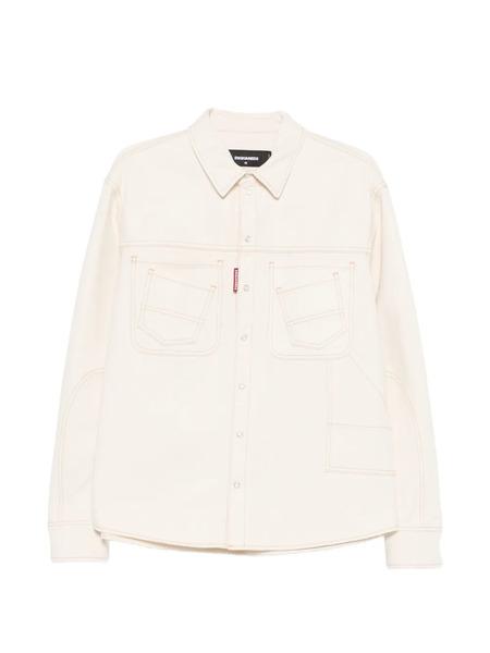  Dsquared2 Pockets Topstitch Shirt - Neutrals 