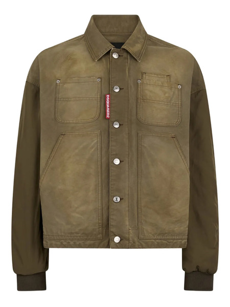  Dsquared2 Polo-collar Long-sleeve Jacket - Green 
