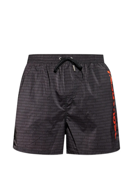  Dsquared2 Print Beach Shorts - Black 