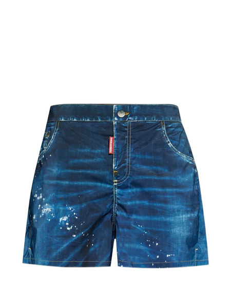  Dsquared2 Print Swim Shorts - Blue 