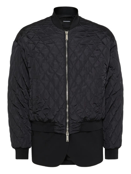  Dsquared2 Quilted Bomber Jacket - Black 