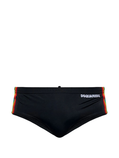  Dsquared2 Rainbow Stripe Swim Briefs - Black 