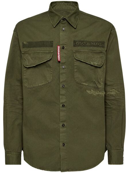  Dsquared2 Ranger Logo-embroidered Shirt - Green 