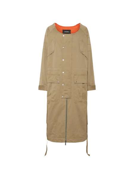  Dsquared2 Raw-cut Washed-effect Parka Coat - Neutrals 