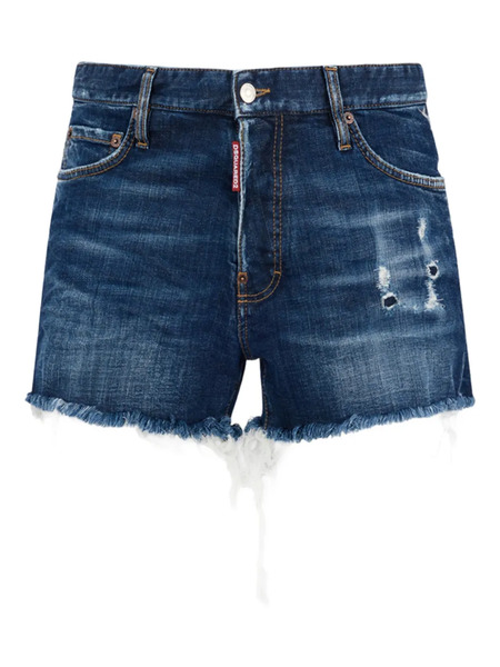  Dsquared2 Rebels Cut-off Shorts - Blue 