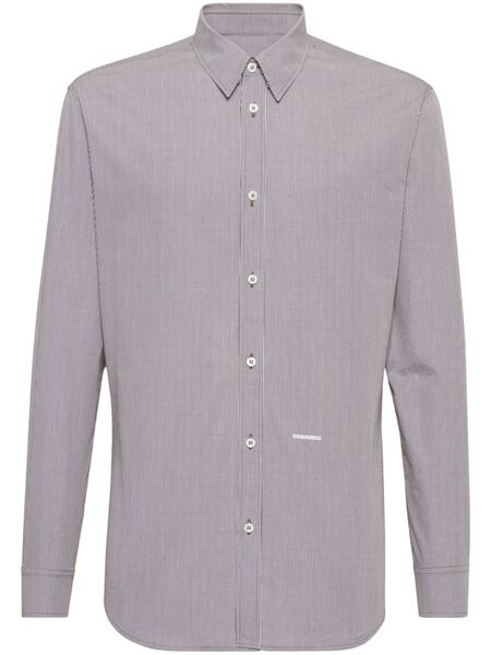  Dsquared2 Relax Dan Micro-checked Shirt - Grey 