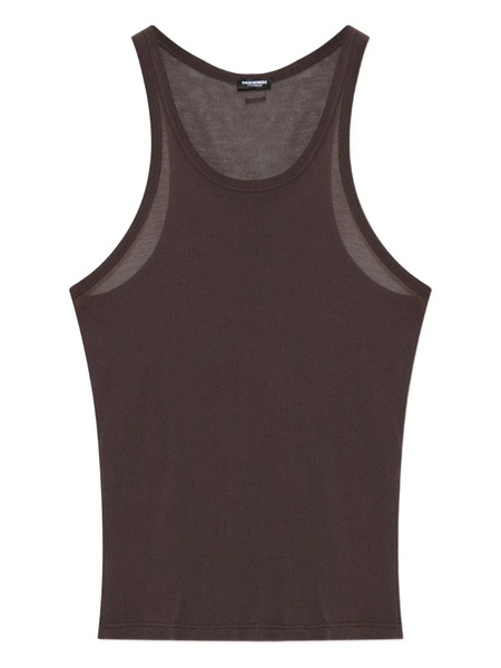  Dsquared2 Ribbed Tank Top - Brown 