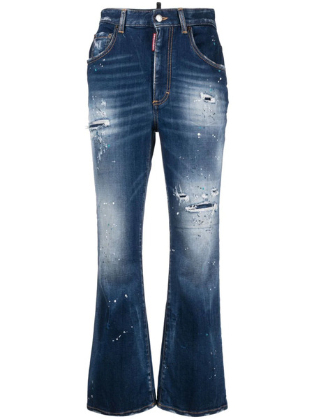  Dsquared2 Ripped-detail Flared Jeans - Blue 