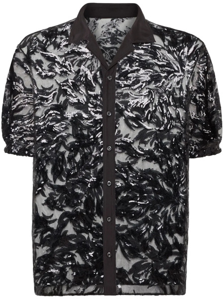  Dsquared2 Sequin Embellishment Shirt - Black 