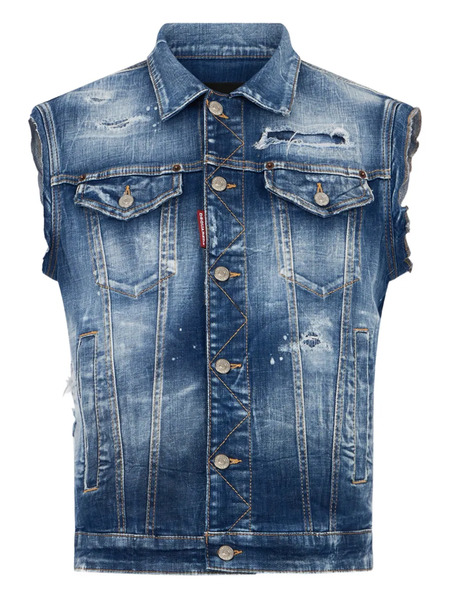  Dsquared2 Side By Side Gilet - Blue 