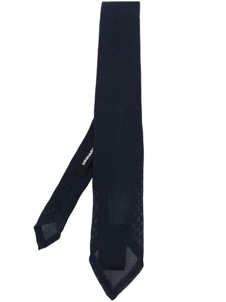  Dsquared2 Silk Lightweight Tie - Blue 