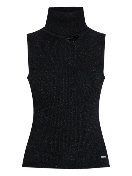  Dsquared2 Sleeveless Turtleneck Top - Black 