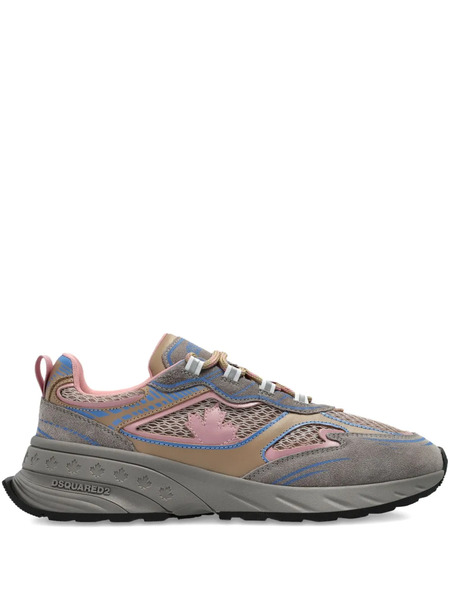  Dsquared2 Sprinter Suede-leather Mesh Sneakers - Grey 