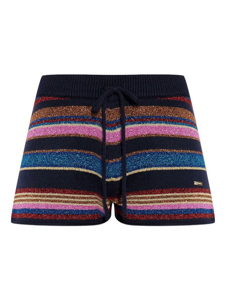  Dsquared2 Stripe-pattern Glitter-embellishment Shorts - Black 