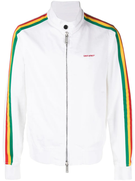 Dsquared2 Stripe-trim Bomber Jacket - White 