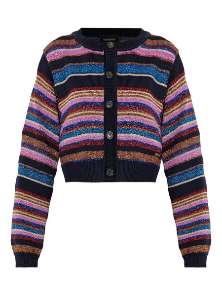  Dsquared2 Striped Button-up Cardigan - Black 
