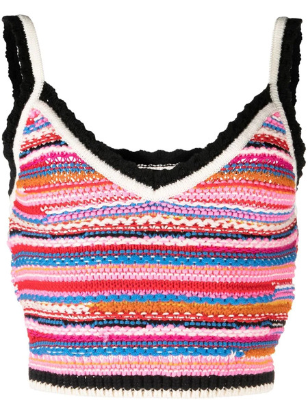  Dsquared2 Striped Crochet-knit Vest - Pink 