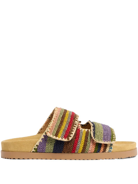  Dsquared2 Striped Flat Sandals - Neutrals 