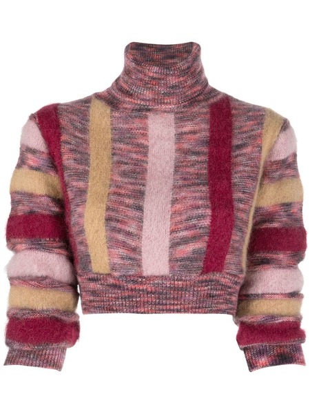  Dsquared2 Striped Roll-neck Crop Jumper 
