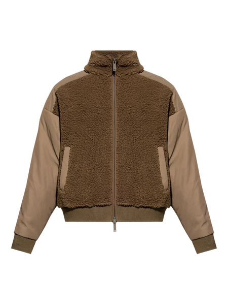  Dsquared2 Teddy-panelled Bomber Jacket - Brown 