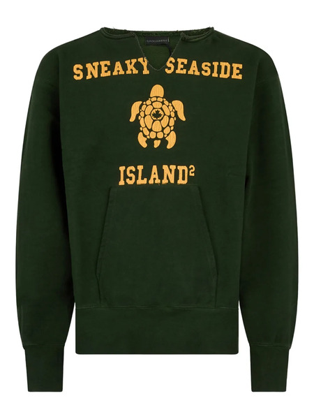  Dsquared2 Turtle Graphic Crewneck - Green 