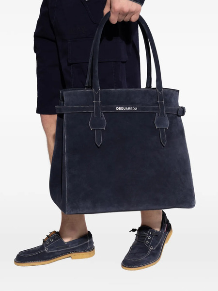  Dsquared2 Twin Suede Tote Bag - Blue 