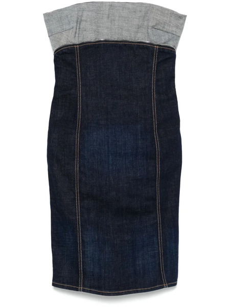  Dsquared2 Upside Denim Mini Dress - Blue 