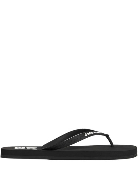  Dsquared2 Upside Down Thong Dtrap Flip Flops - Black 