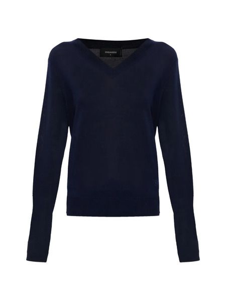  Dsquared2 V-neck Logo Top - Blue 