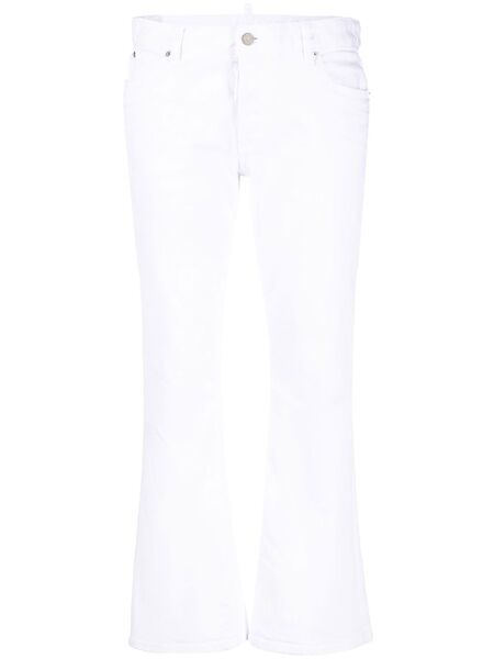  Dsquared2 White Bull Flared Jeans 