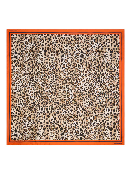  Dsquared2 Wild2 Leopard Print Scarf - Neutrals 