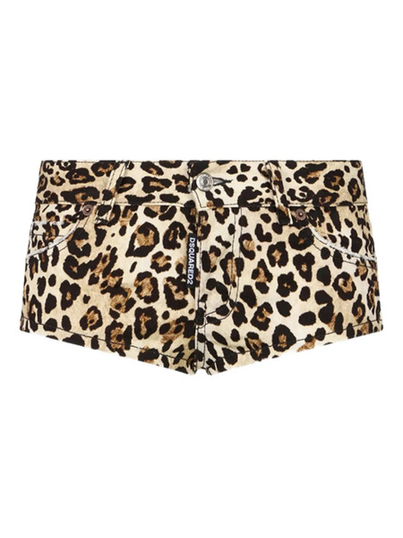  Dsquared2 Wild2 Printed Hot Shorts - Neutrals 