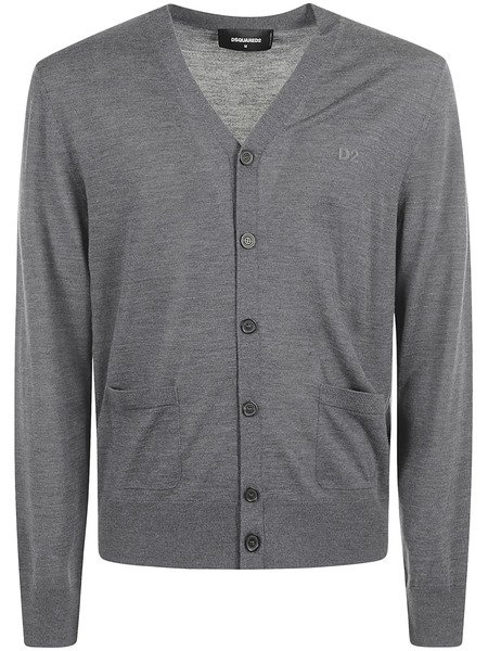  Dsquared2 Wool Cardigan - Grey 