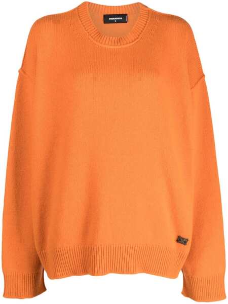  Dsquared2 Wool-cashmere Drop Shoulder Jumper - Orange 