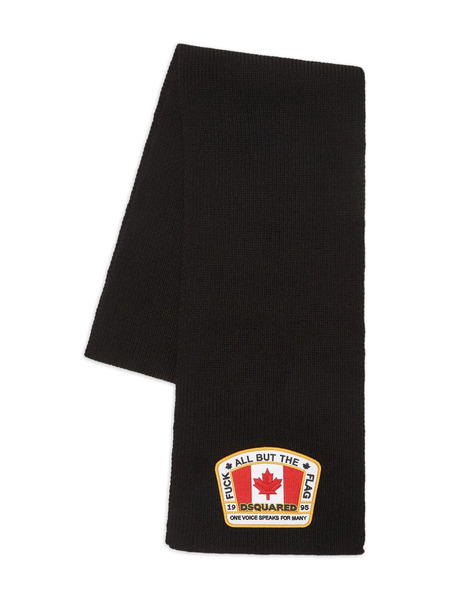  Dsquared2 Wool Scarf - Black 