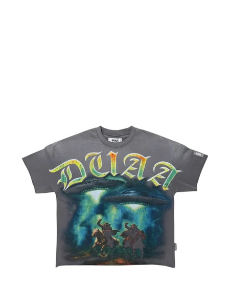  Duaa Graphic-print T-shirt - Grey 