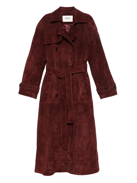  Ducie Corrin Suede Trench Coat - Red 