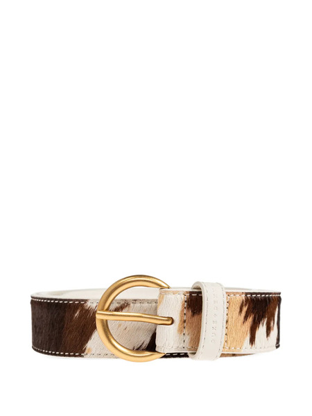  Duke & Dexter Ellis Round-buckle Patterned Belt - White 