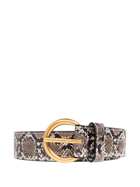  Duke & Dexter Ellis Snakeskin-effect Buckle Belt - Neutrals 