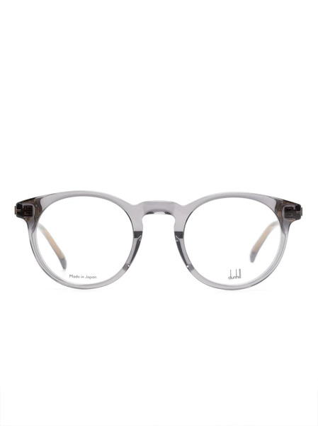  Dunhill Metallic-finish Round-frame Glasses - Grey 
