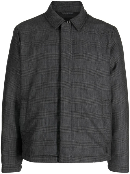  Dunhill Plaid-check Pattern Shirt Jacket - Grey 