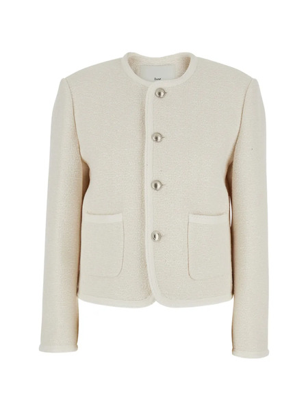  Dunst Collarless Tweed Jacket - Neutrals 