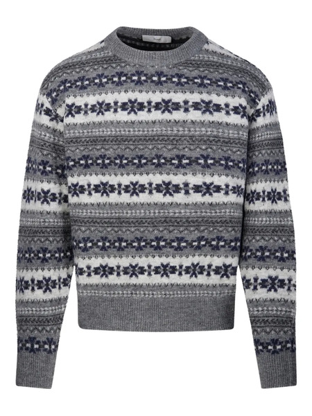  Dunst Fair-isle Crew-neck Jumper - Grey 