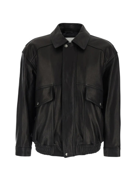  Dunst Front-pockets Leather Jacket - Black 